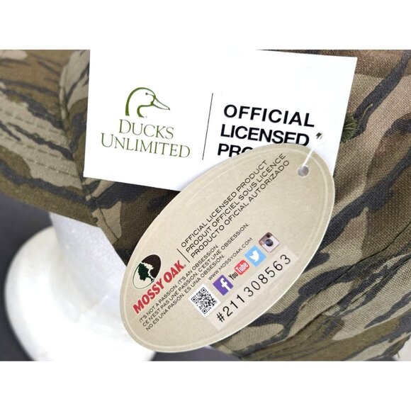 Ducks Unlimited Baseball Hat Mossy Oak Camo Bottomland Strapback Adjustable New - Picture 6 of 9
